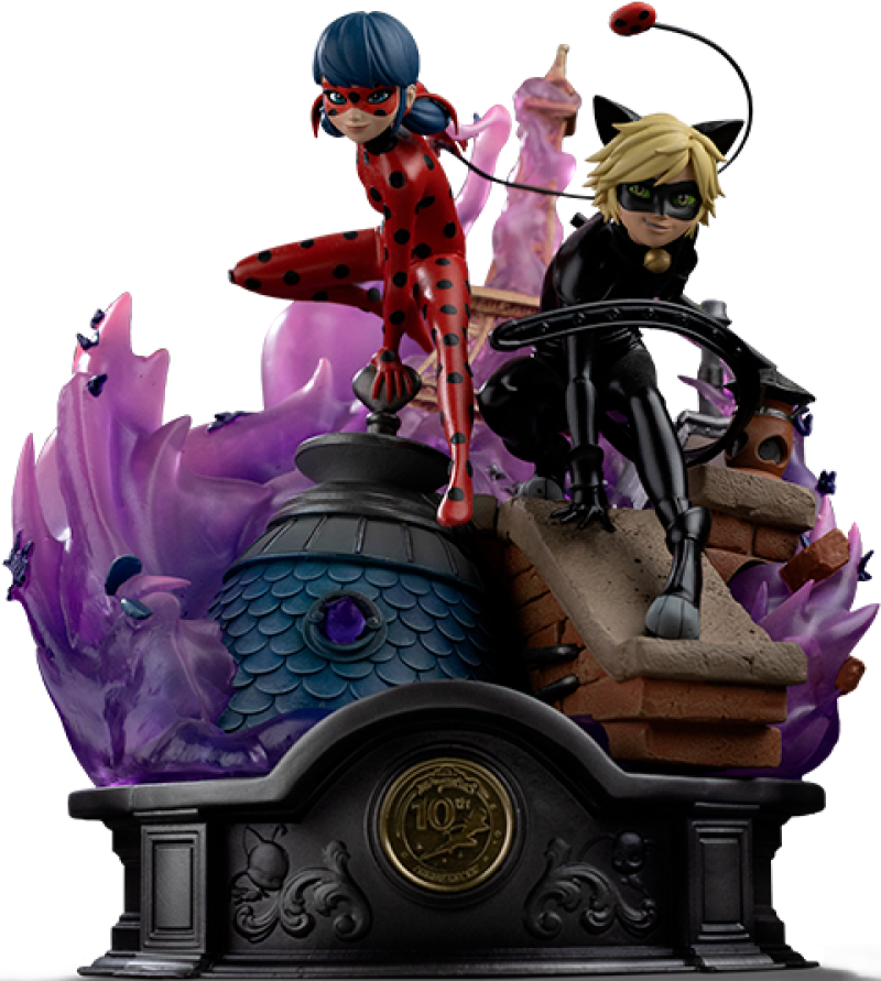 Ladybug and Cat Noir (Numbered and Signed) Deluxe 1:10 Scale Statue by Iron Studios