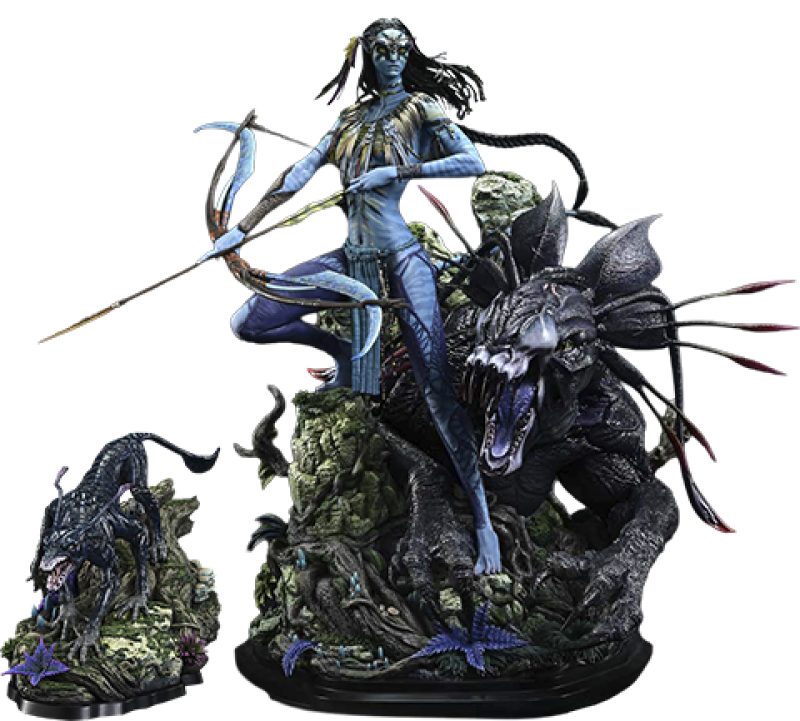 Neytiri & Thanator (Deluxe Bonus Version) Quarter Scale Statue by Prime 1 Studio