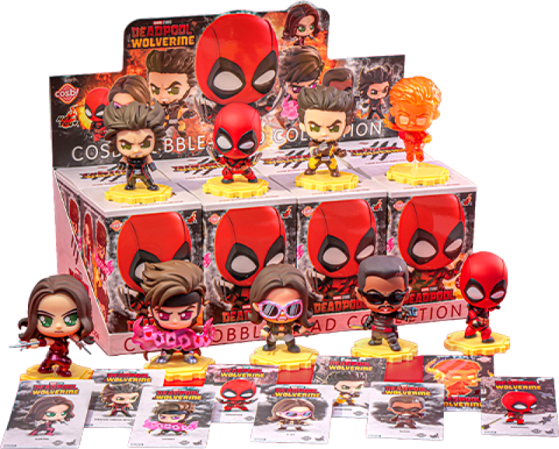 Deadpool & Wolverine Cosbi Bobble-Head Collection (Series 2) Blind Box Set by Hot Toys
