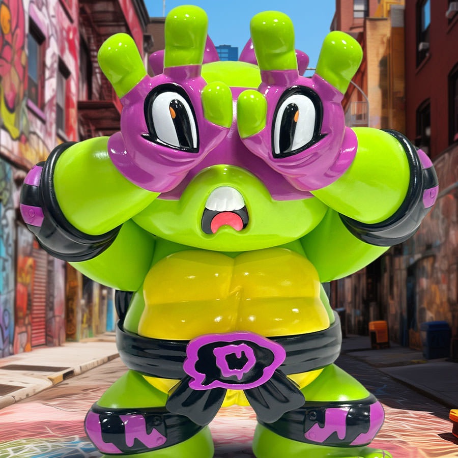 Donatello TMNT x Grape Brain Vinyl Collectible by BigBoysToys