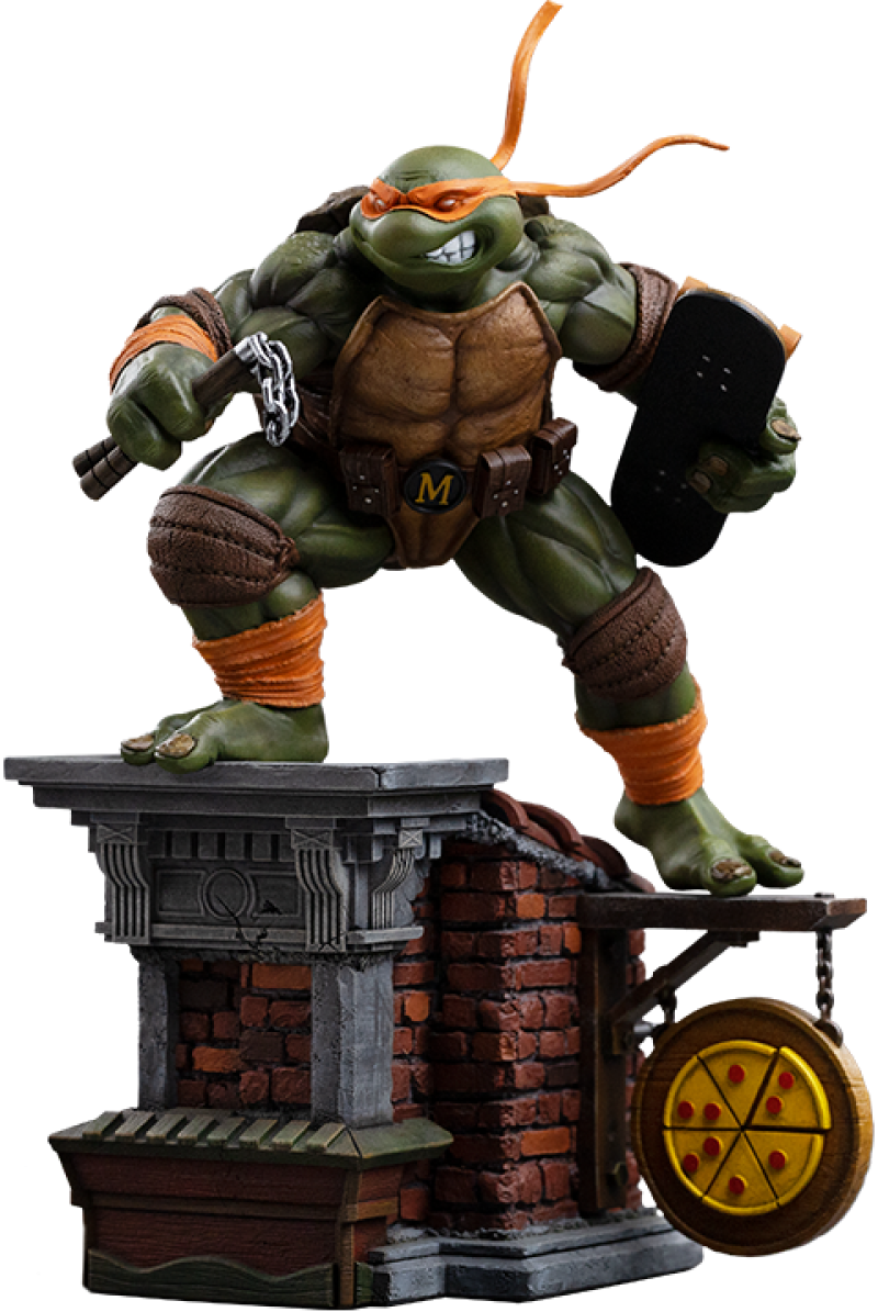 Michelangelo Unleashed 1:10 Scale Statue by Iron Studios