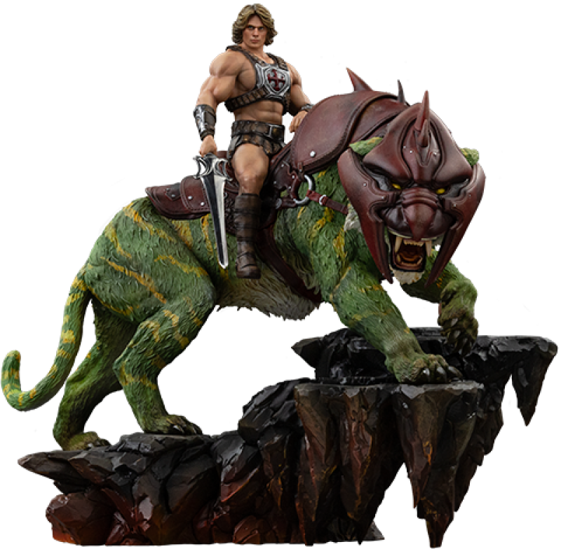 He-Man and Battle Cat Deluxe 1:10 Scale Statue by Iron Studios
