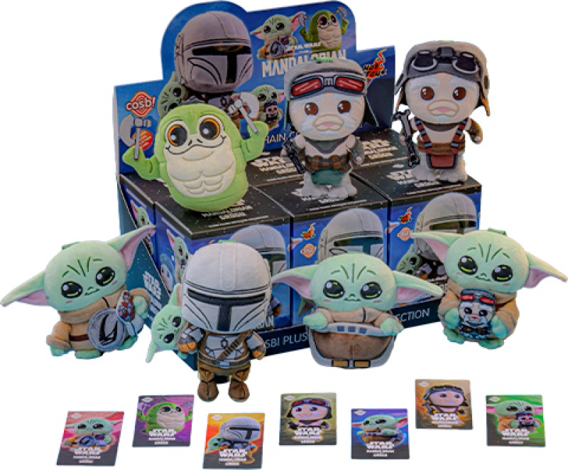 The Mandalorian and Grogu Cosbi Plush Keychain Collection Blind Box Set by Hot Toys
