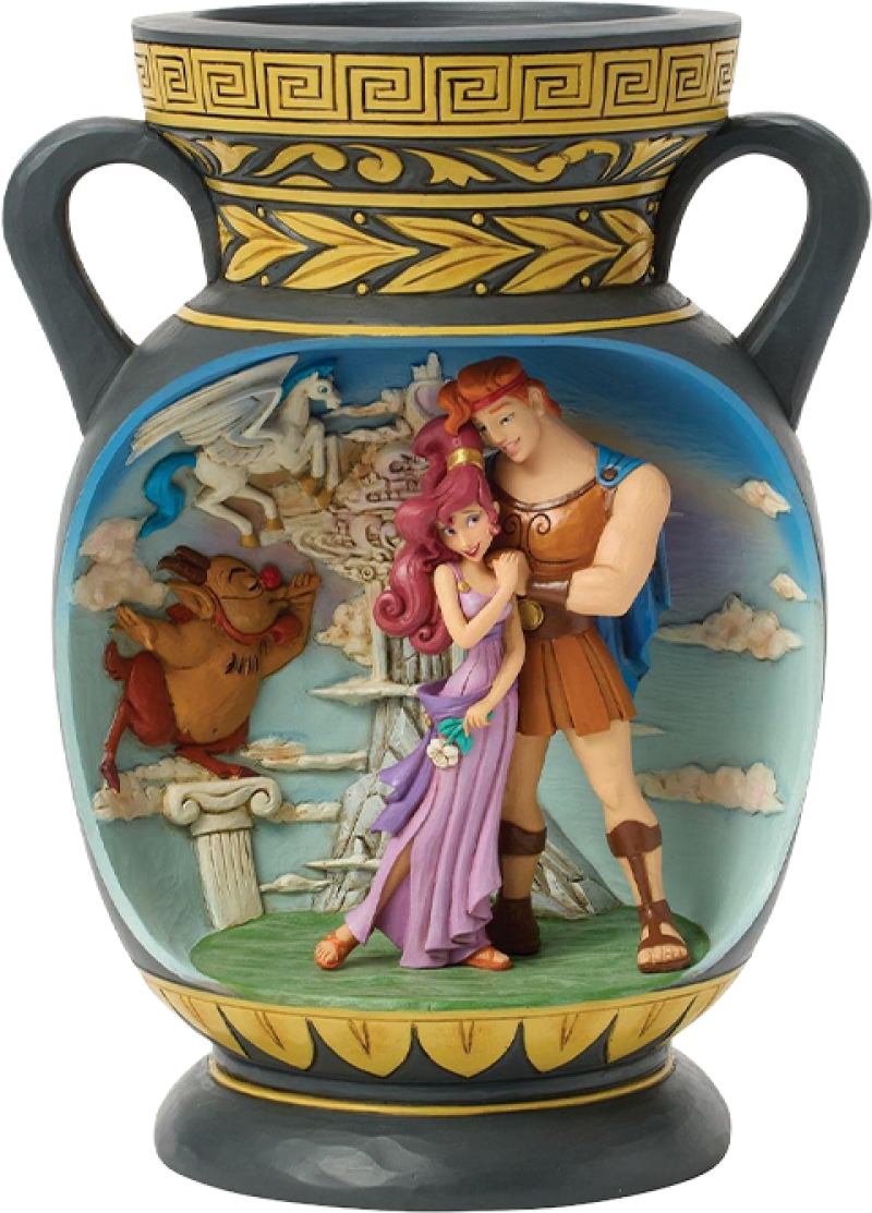Jim Shore Disney Traditions Hercules Vase Diora ma Figurine 10"