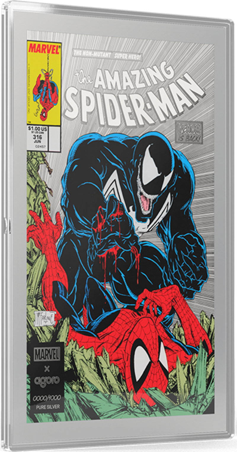 The Amazing Spiderman #316: Venom Unleashed Silver Collectible by Agoro