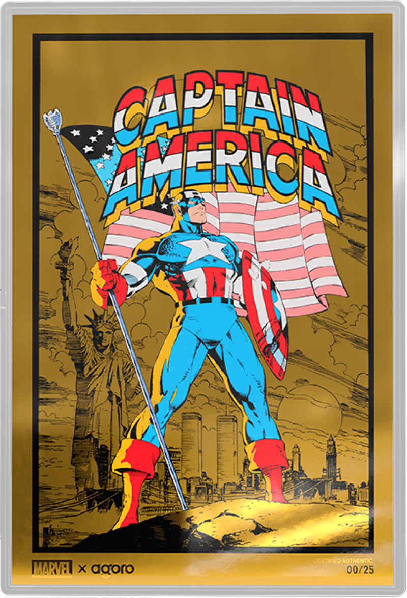 Captain America: American Hero Foil Silver Collectible by Agoro