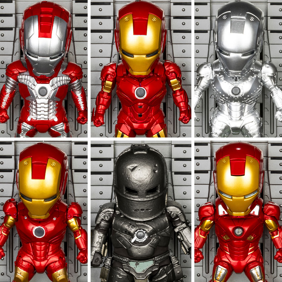 Iron Man Hall of Armor Series Blind Box Set by Beast Kingdom