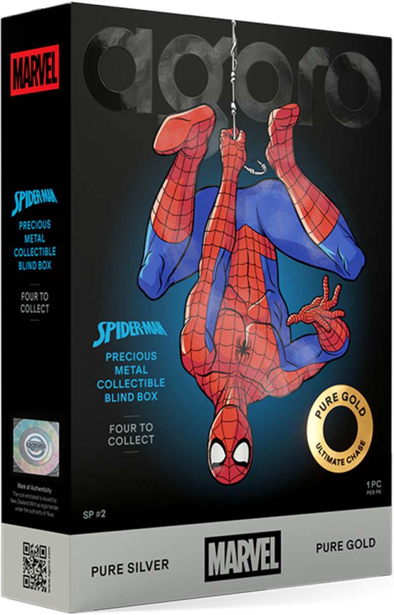Spider-Man Transforms Blind Box Silver Collectible by Agoro