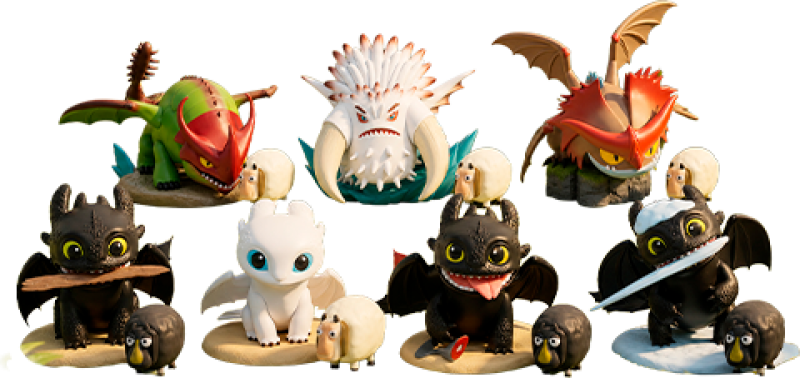 How To Train Your Dragon Blind Box Set by Beast Kingdom