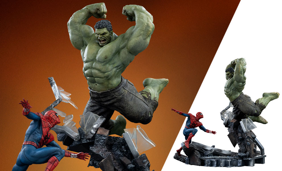 Spider-Man vs Hulk 1:10 Scale Statue by Iron Studios | Sideshow