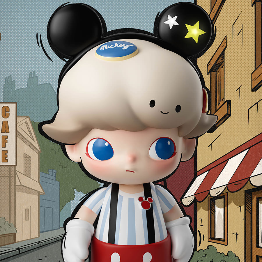 MEGA JUST DIMOO 400% Mickey Mouse Collectible Figure by Pop Mart